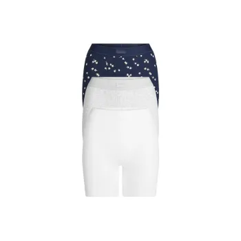 SKIMS COTTON RIB BOXER 3 PACK Boxer Shorts Women's 3 Pack