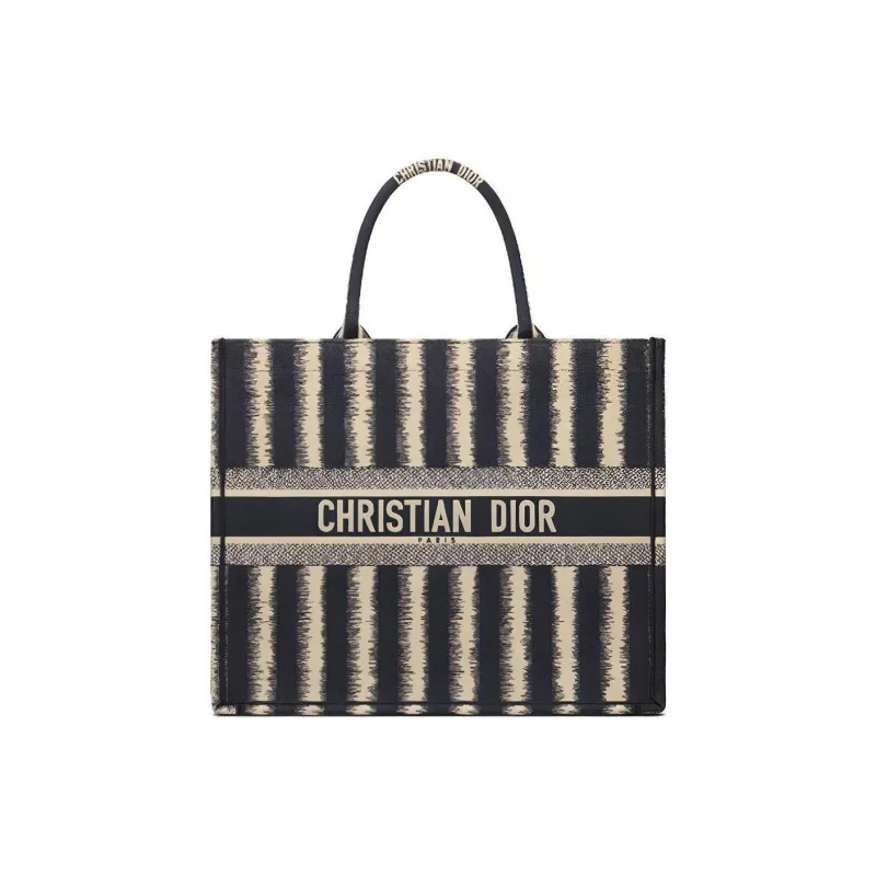 DIOR Canvas Tote Bag, Shopping Bag, Handbag Women's Blue-2