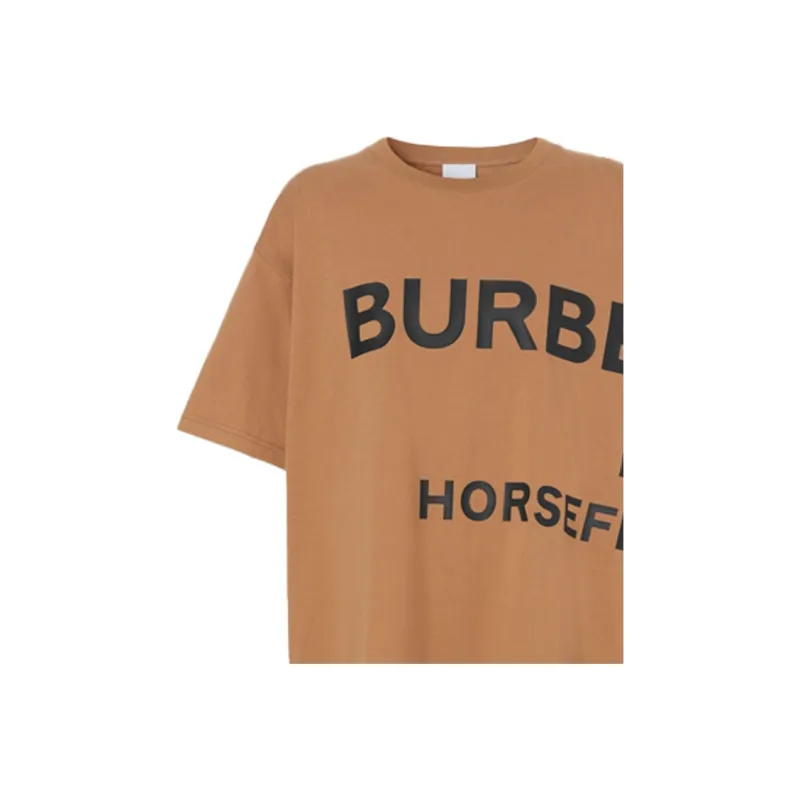 Burberry Drop Shoulder Sleeve T Shirt Women's Camel-5