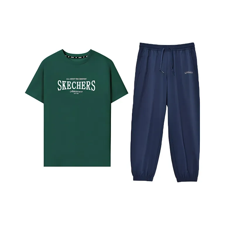 Skechers Basic Activity Collection Sports League Collection Casual Sportswear Men's 2 Piece Set-0