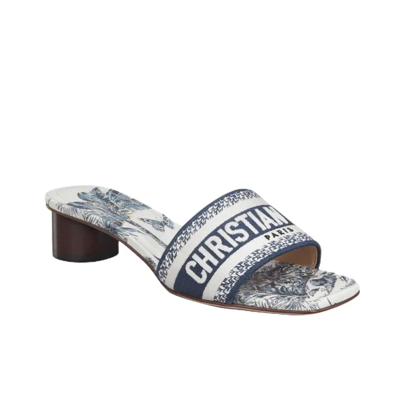 DIOR Dioriviera Slide Slippers 3.5cm Women's Blue-2