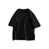 [100% cotton]Black (Flower Language Line Chest Logo)
