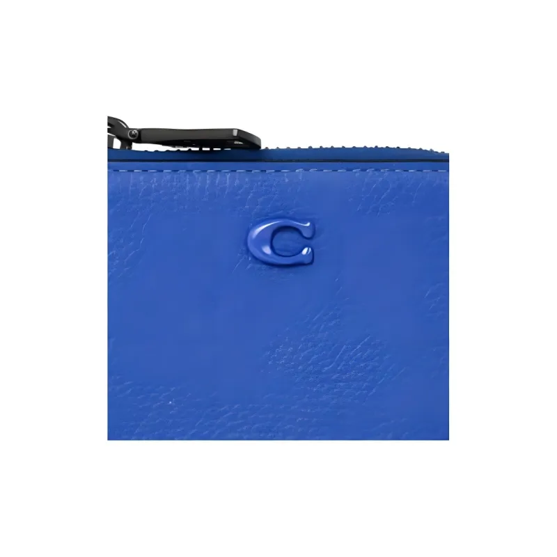 COACH Key Case Cow Leather Card Holder Key Pouch Mini Women's Dark Blue-4
