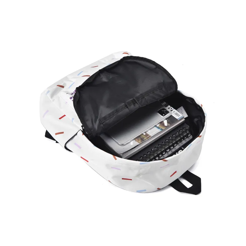 ONRF SOUNDBYTE Collaboration Polyester Laptop Bag Backpack Medium Size Unisex White-5