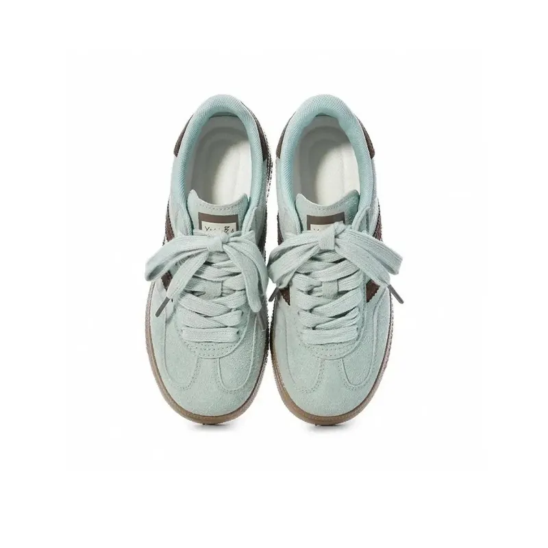 SHUXIAOBEI Vintage German Army Trainers Cushioning, Wear Resistant Low Top Skateboard Shoes Women's-46