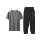 Clothing Set (Gray Short-Sleeved Shirt+Black Pants)