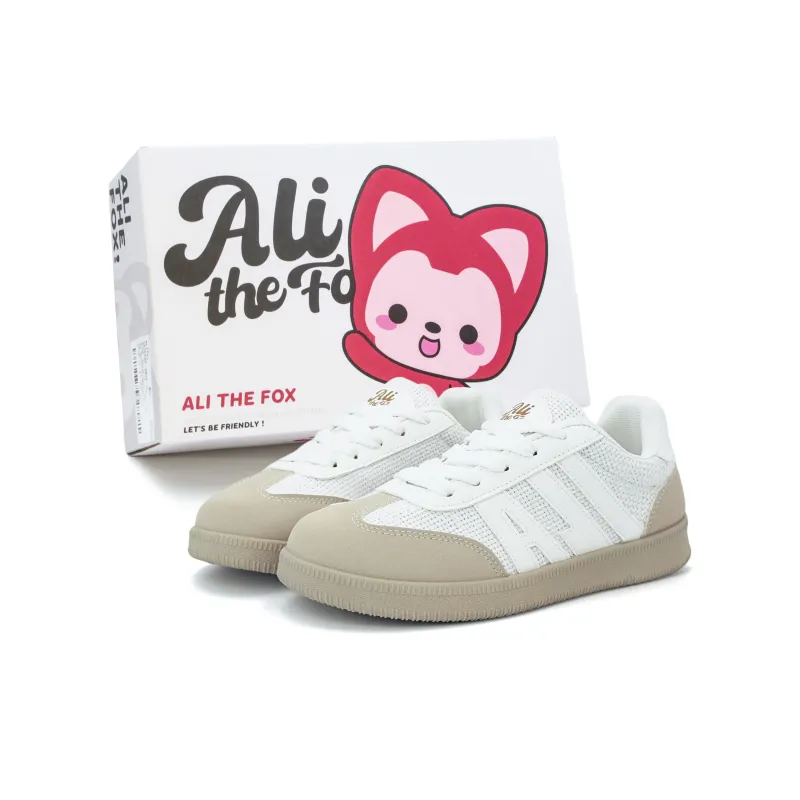 ALI THE FOX Low Top Skateboard Shoes Women's Red-7