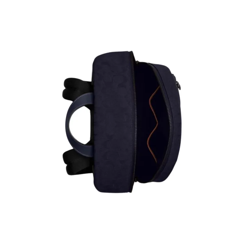 COACH Fabric Backpack Tubas Men's Midnight Marine Blue-2