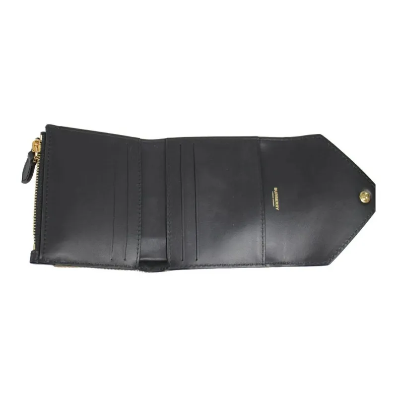 Burberry Canvas Wallet Women's Brown & Black-3