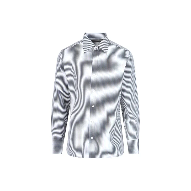 TOM FORD Shirts Men Blue With White Lettering-0