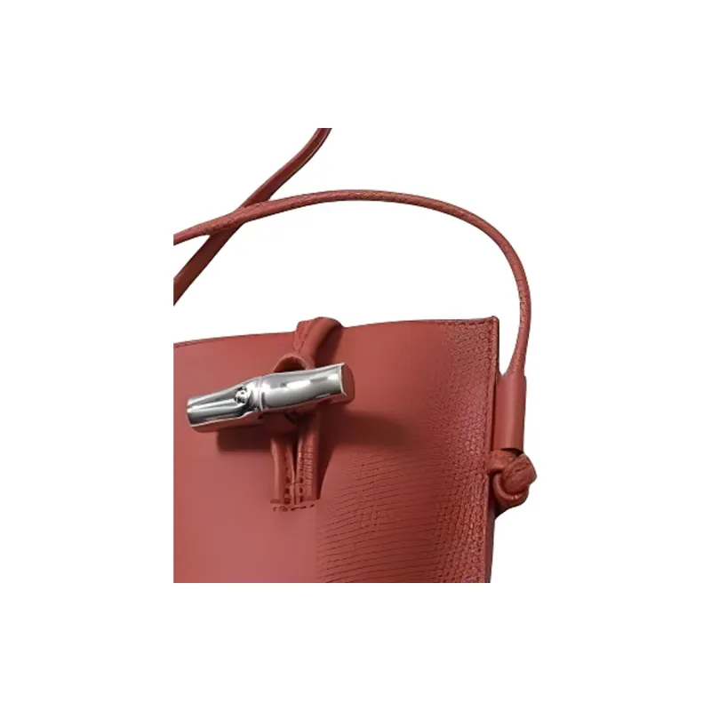 LONGCHAMP Le Roseau Cow Leather Cell Phone Pouch Shoulder Bag Crossbody Bag Women's Chestnut-2
