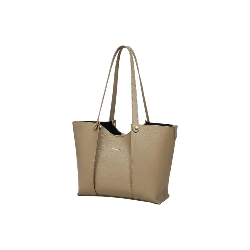 MILLIE'S Cow Leather Shoulder Bag Handbag Shoulder Bag Regular Women's Elephant Gray/Black-2