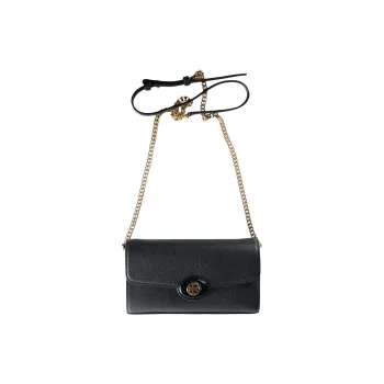 TORY BURCH Leather Wallet, Crossbody Bag, Shoulder Bag Women's Black