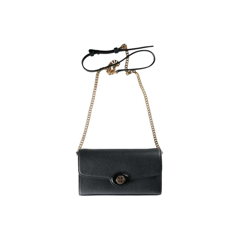 TORY BURCH Leather Wallet, Crossbody Bag, Shoulder Bag Women's Black-0