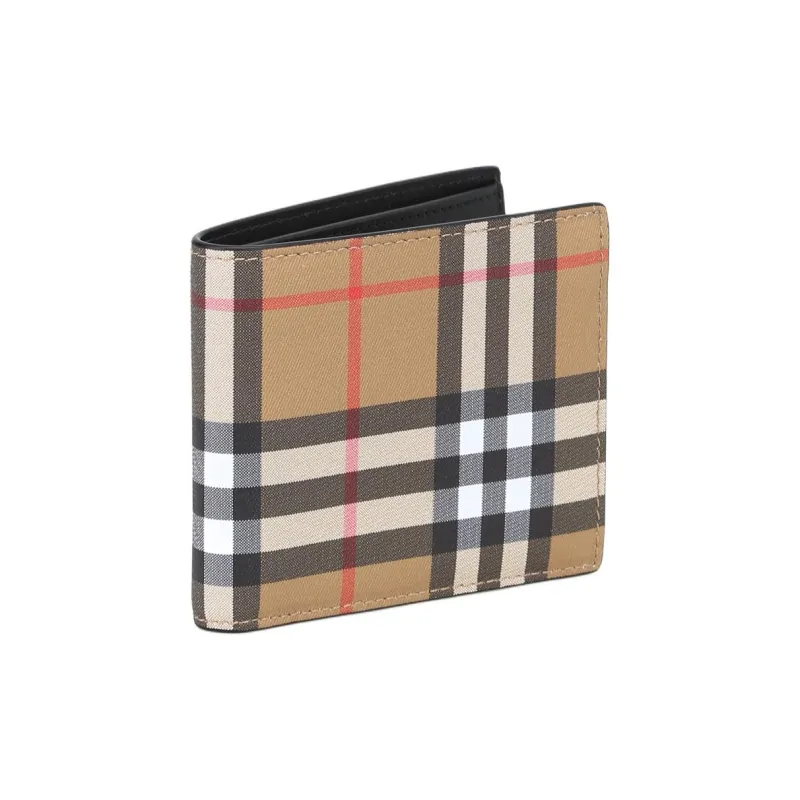 Burberry Canvas Card Holder Wallet Men's Archive Beige-3