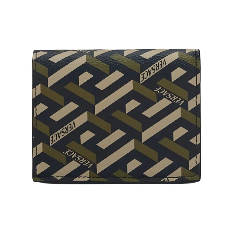 VERSACE VERSACE Leather Card Holder Wallet Women's Multicolor-2