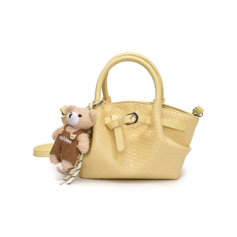 Yalu PU Basket Bag, One Shoulder Handbag Women's Multicolor-8