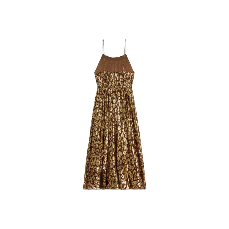 CELINE Slip Dress Women's Umber-1