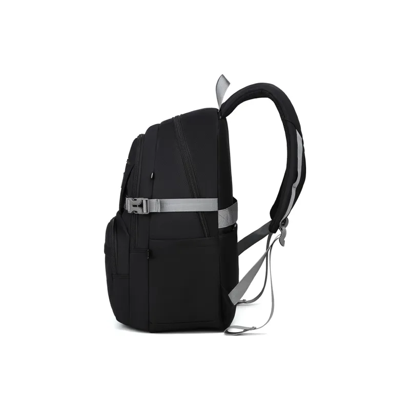 EDISON Polyester Oxford Backpack Regular Unisex Black/Sky Blue/Pink/Red-2