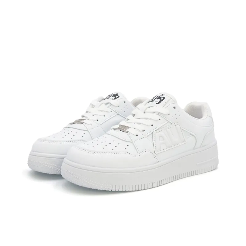 ALI THE FOX Low Top Skateboard Shoes Unisex White-7