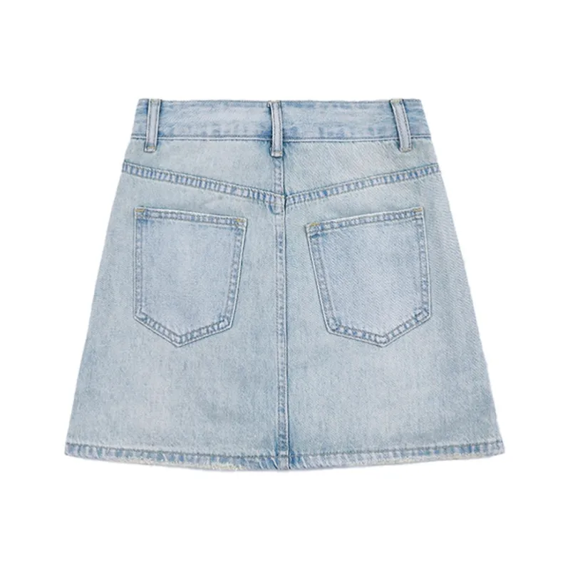 Wen Shan Denim Short Skirts Women's-8