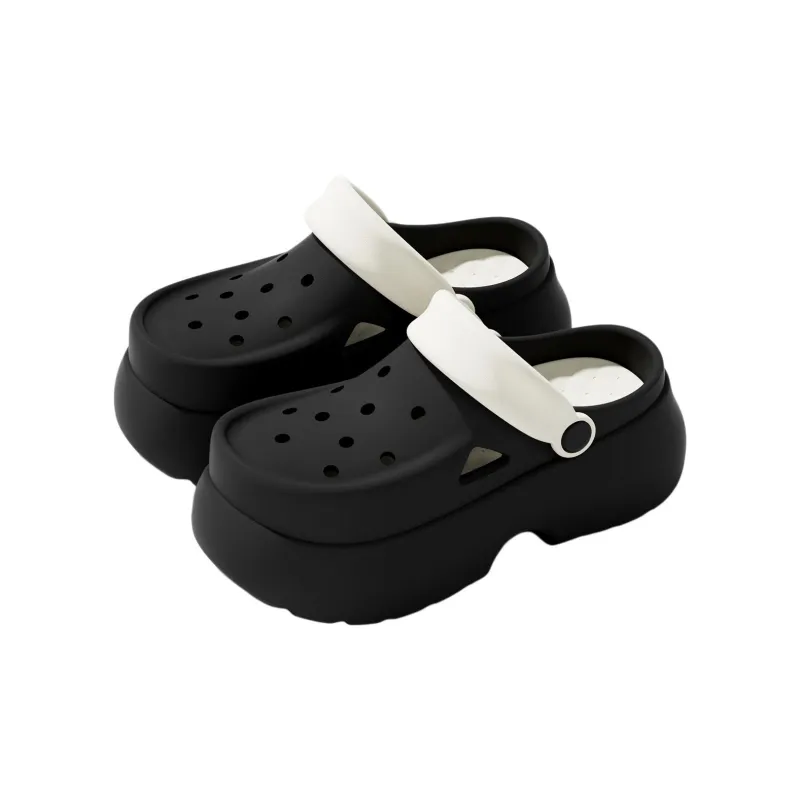 Soft Dopamine Dressing Platform Clogs, Summer Air EVA Height Increasing Versatile Urban Chic Style Slippers, Women's-12