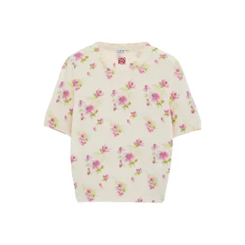 LOEWE SS25 Knitwear Women's White Pink