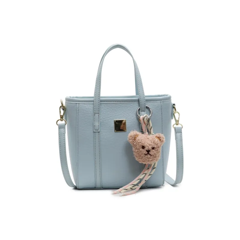 Yalu PU Tote One Shoulder Handbag Women's Black/Ecru/Blue/Pink-15