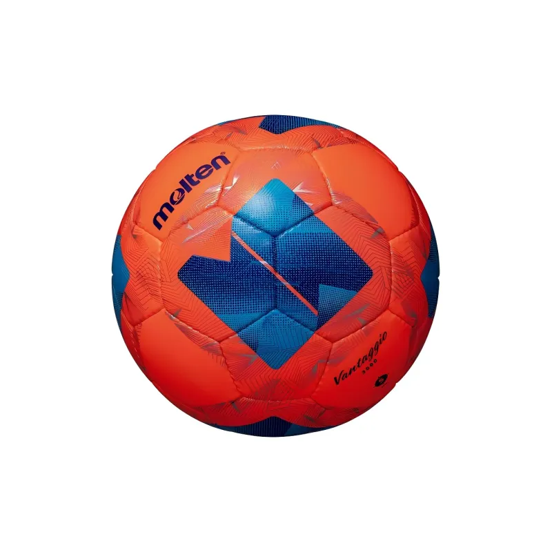 Molten Size 5 Ball Soccer Synthetic Leather Machine Stitched Soccer Ball Unisex Power Orange X Blue-0