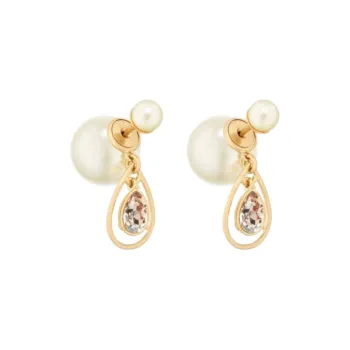 DIOR Resin Earrings Unisex White
