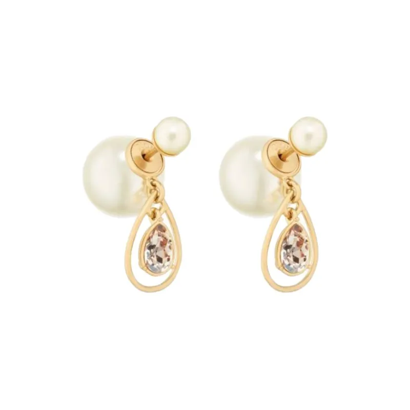 DIOR Resin Earrings Unisex White-0