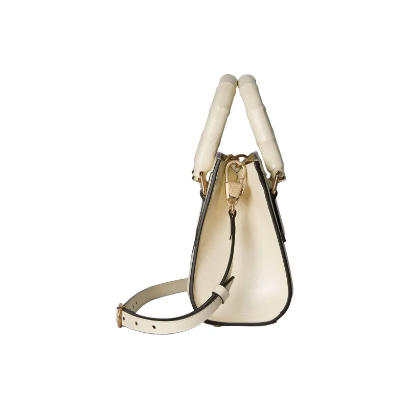 GUCCI Diana Leather Tote Bag Shopping Bag Shoulder Bag Crossbody Bag Handbag Mini Women's Ivory-2