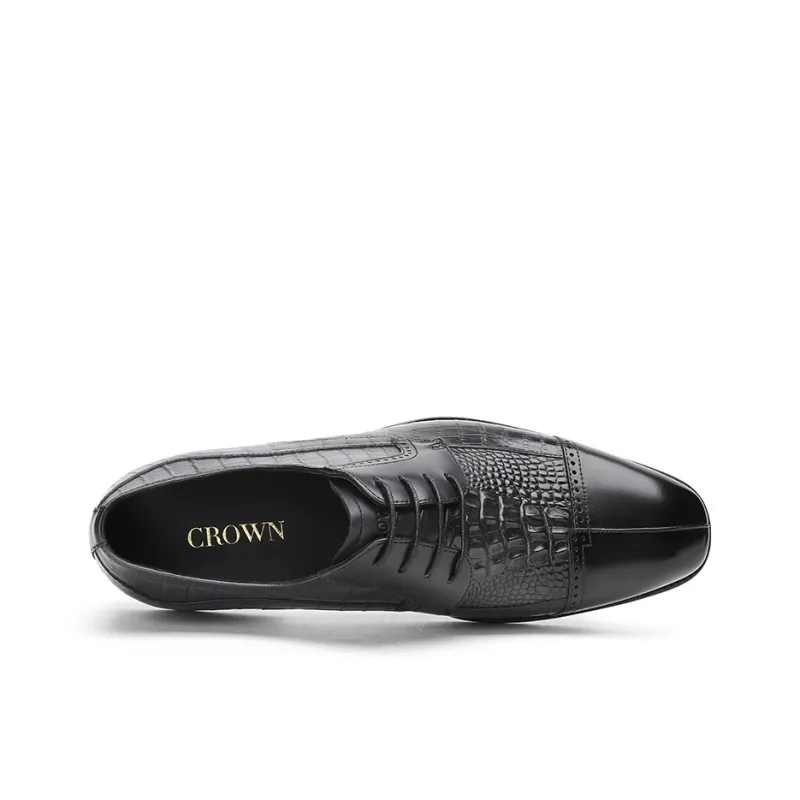 CROWN Dress Shoes Men's One Yard Larger-2