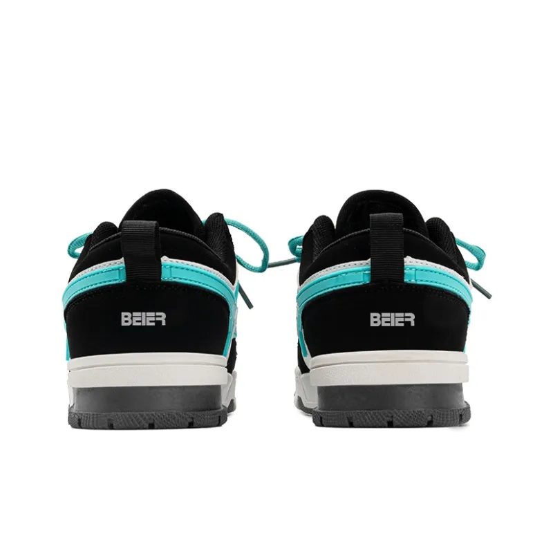 BEIER Stars Collection Durable Lightweight And Breathable Low Top Skateboard Shoes Unisex Black White-28