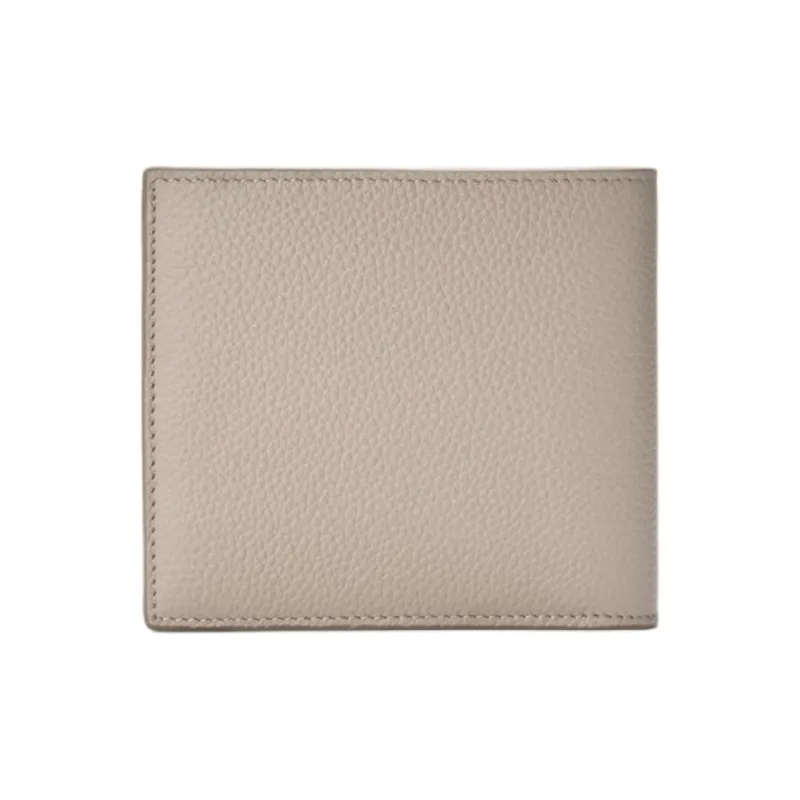 LOEWE Bifold Coin Soft Grain Calfskin Wallet Unisex Ecru-1