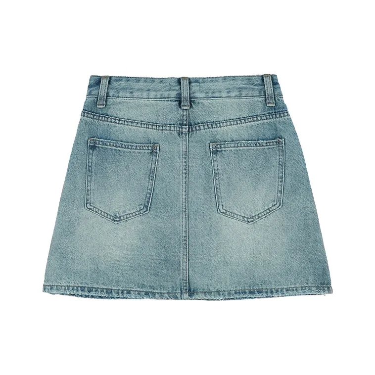 Wen Shan Denim Short Skirts Women's-1