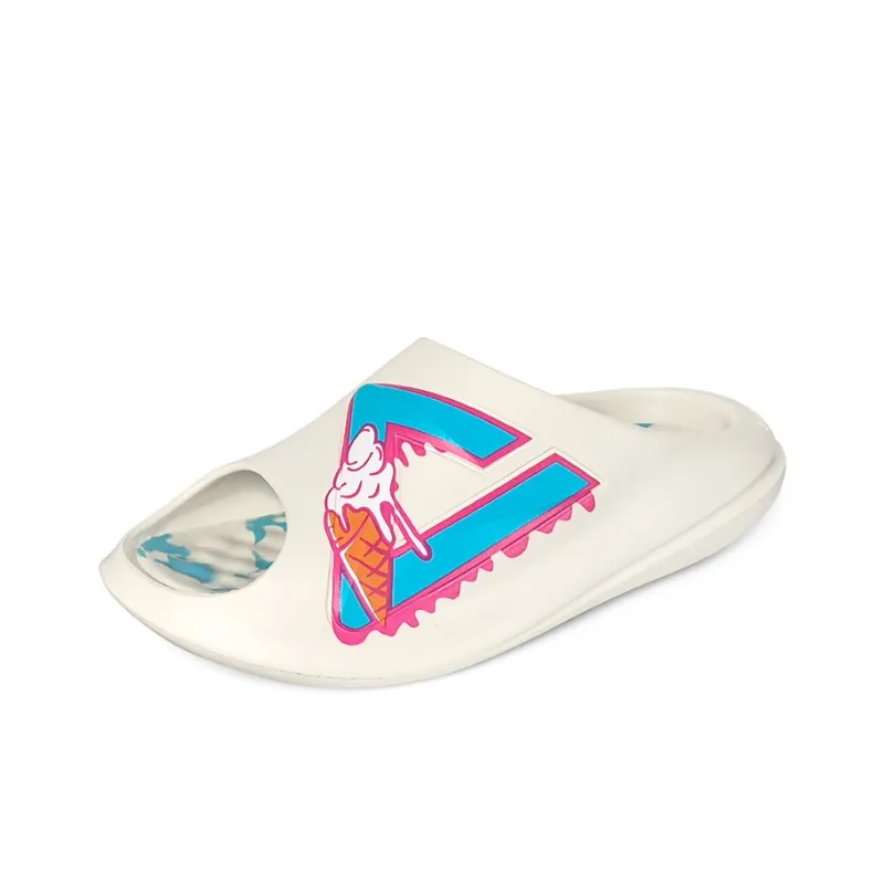 PEAK Very Small Fat Drag Slide Slippers Unisex White Rose Red-2