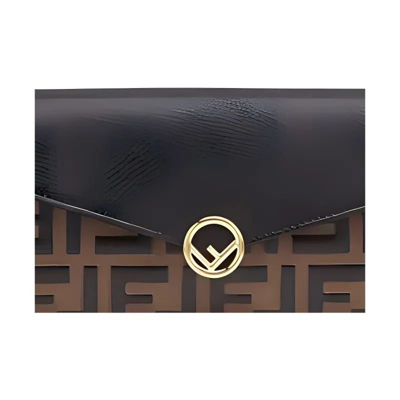 FENDI Fendi First Calfskin Wallets Shoulder Bag Crossbody Bag Regular Women's Brown/Black-4