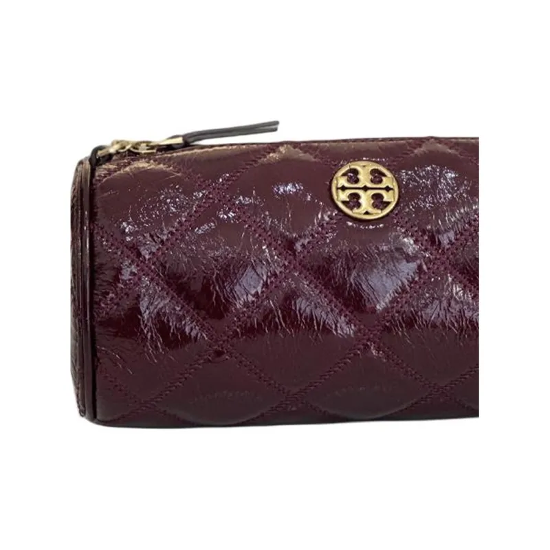 TORY BURCH Leather Cylinder Bag, Shoulder Bag Women's Red-2