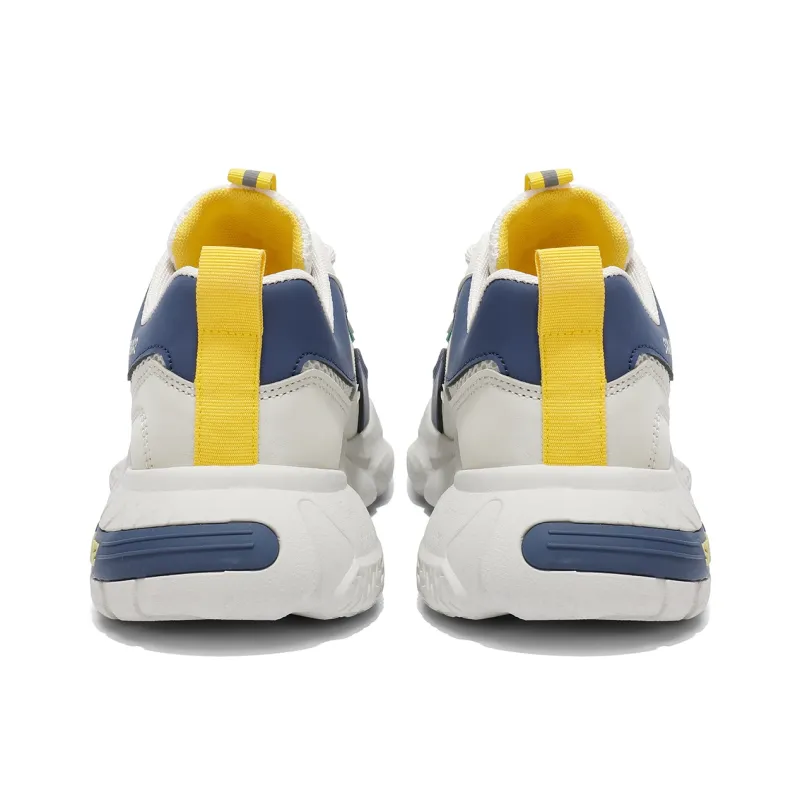 Binary Low Top Chunky Sneakers Men's Beige Blue-4