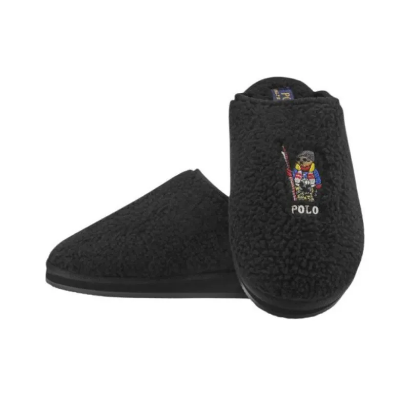 Polo Ralph Lauren Quiet Closed Toe Slippers Men's Black-6
