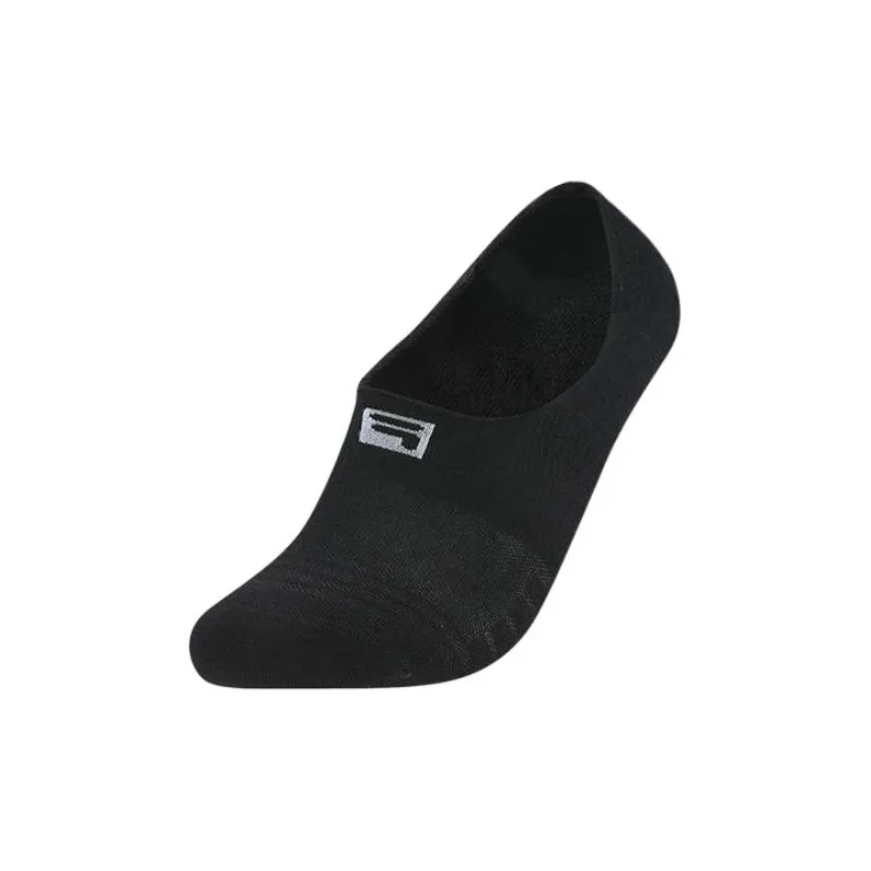 FILA Fitness Series No Show Socks Men's 1 Pack Jet Black-0