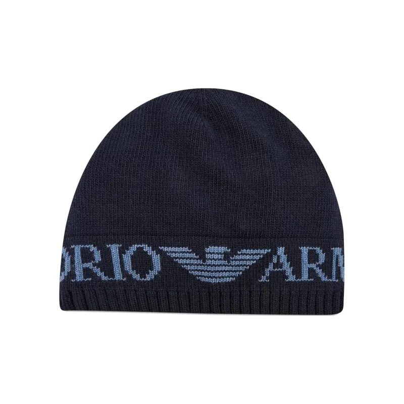 EMPORIO ARMANI Logo Jacquard Scarf And Hat Set-3