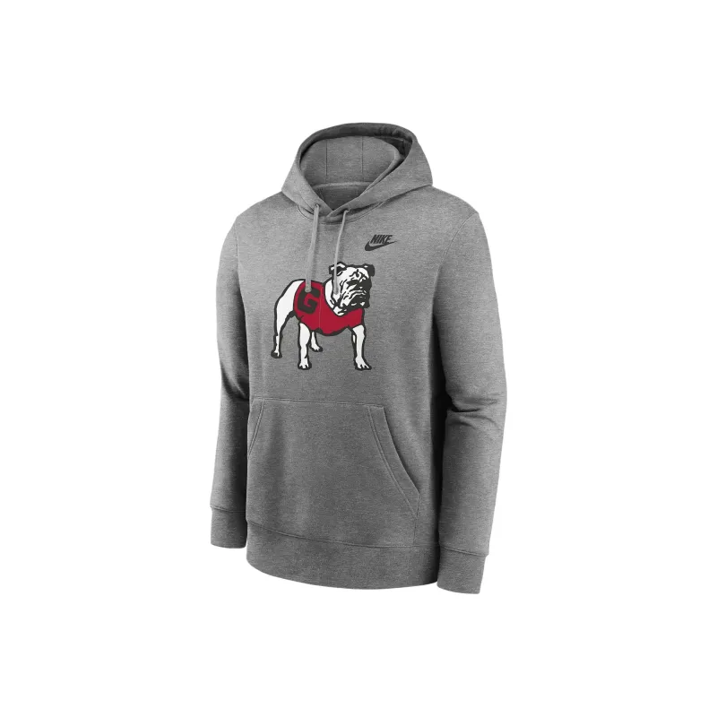 Nike Georgia Bulldogs Legacy Club Primary Logo Men's Nike College Pullover Hoodie-0