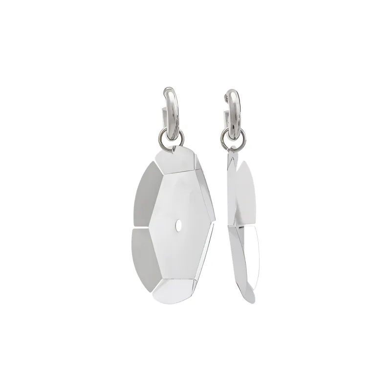 Burberry Palladium Plated Brass Earrings Women's Silver-1