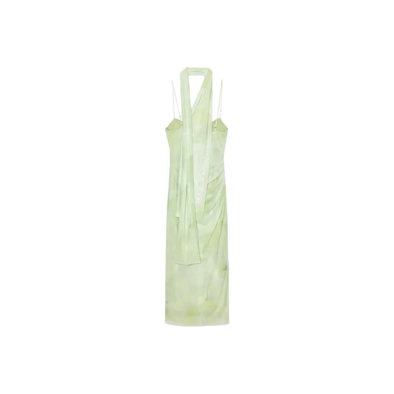 ZARA Slip Dresses Women's Green-1