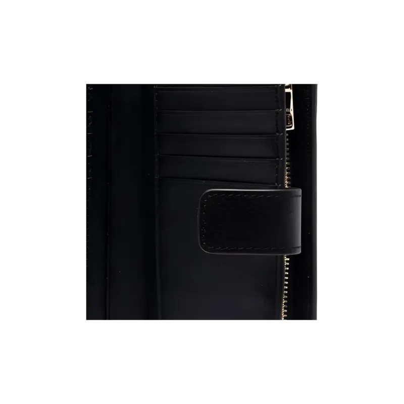Furla Calfskin Card Holder, Wallet Women's Black-3