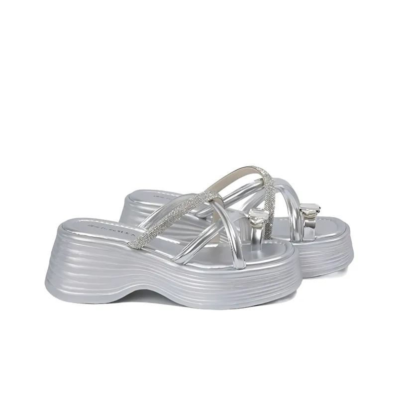 Shoe Lady Rhinestone Abrasion Resistant Quick Dry Slide Slippers Women's-5