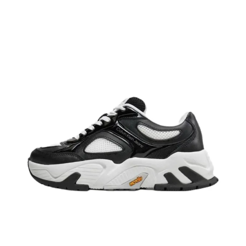 CKJ CALVIN KLEIN JEANS Chunky Runner Vibram Low Top Casual Shoes Women's Black-0