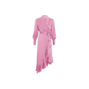 Zimmermann Long Sleeved Dresses Women's Pink Purple